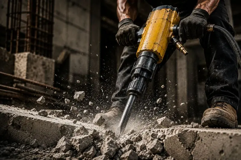 Quebrar Concreto com Martelete Economize na Obra